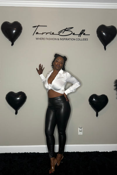 Luxe Faux Leather Pants (black)