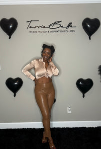 Luxe Faux Leather Pants (camel)
