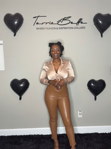 Luxe Brunch Blouse (tan)