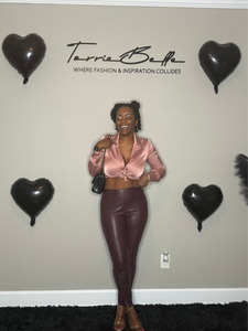 Luxe Faux Leather Pants (wine)