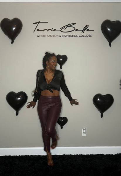 Luxe Faux Leather Pants (wine)