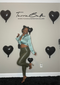 Luxe Faux Leather Pants (green)